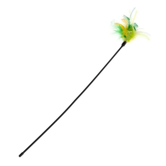 Green Feather Wand for Cats