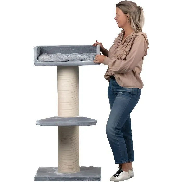 Cat tree - RHRQuality Maine Coon Lounge in gray for big cats